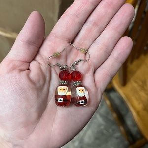Santa earrings